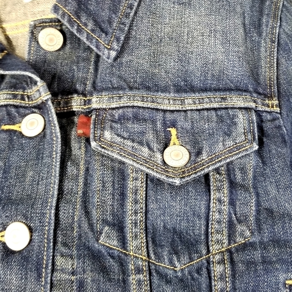 Levi’s Women's Trucker Blue Jean Jacket S40117 Dark Denim Size Small - Picture 10 of 13